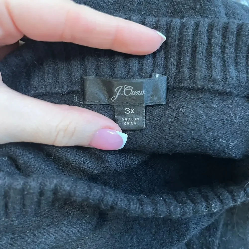 J. Crew Black Button Supersoft Knit Sweater Size 3X